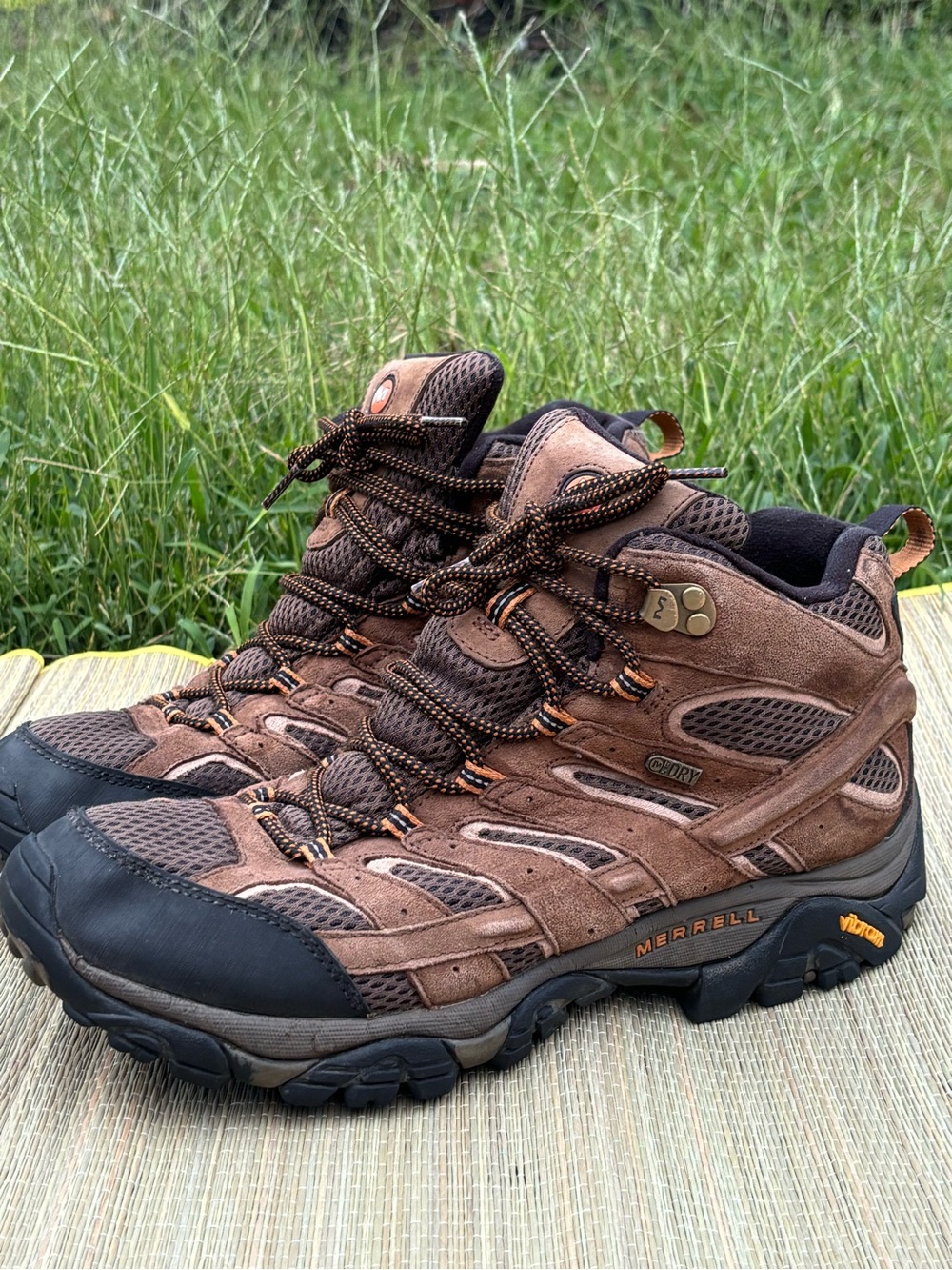 Merrell Moab Brown and Black Men's Trail Mid-Height Hiking Shoes 11